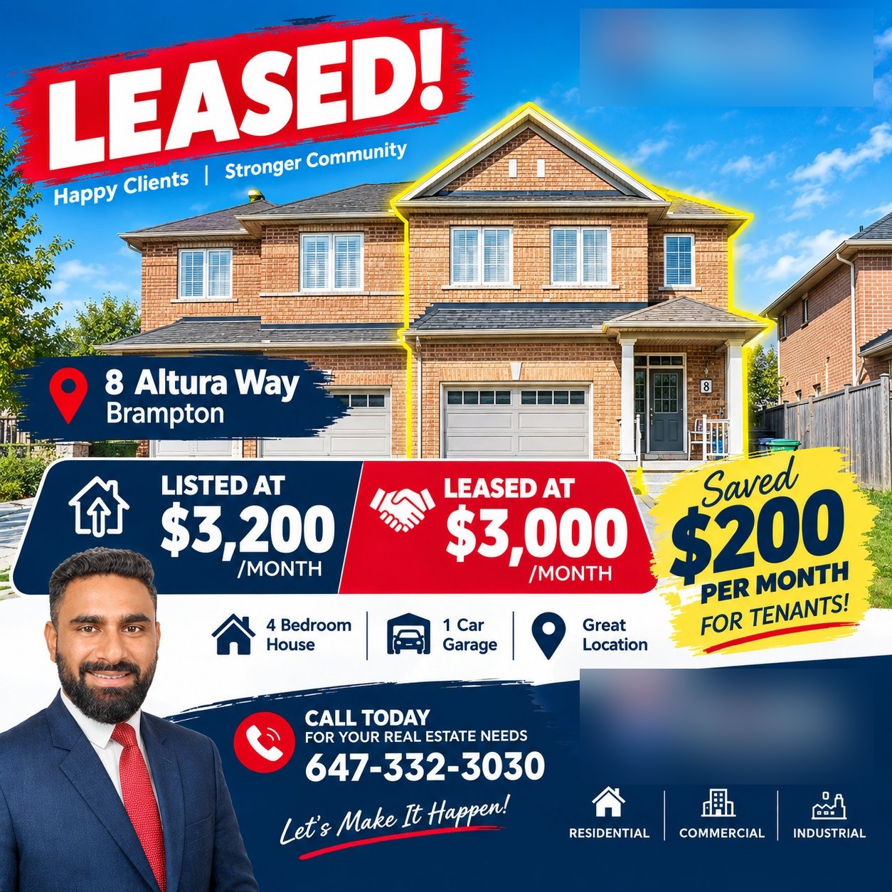 Leased property in Brampton