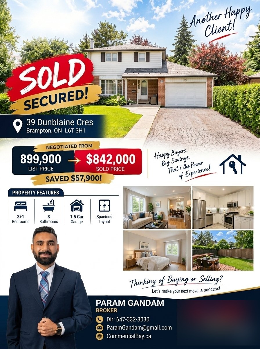 Brampton residential transaction